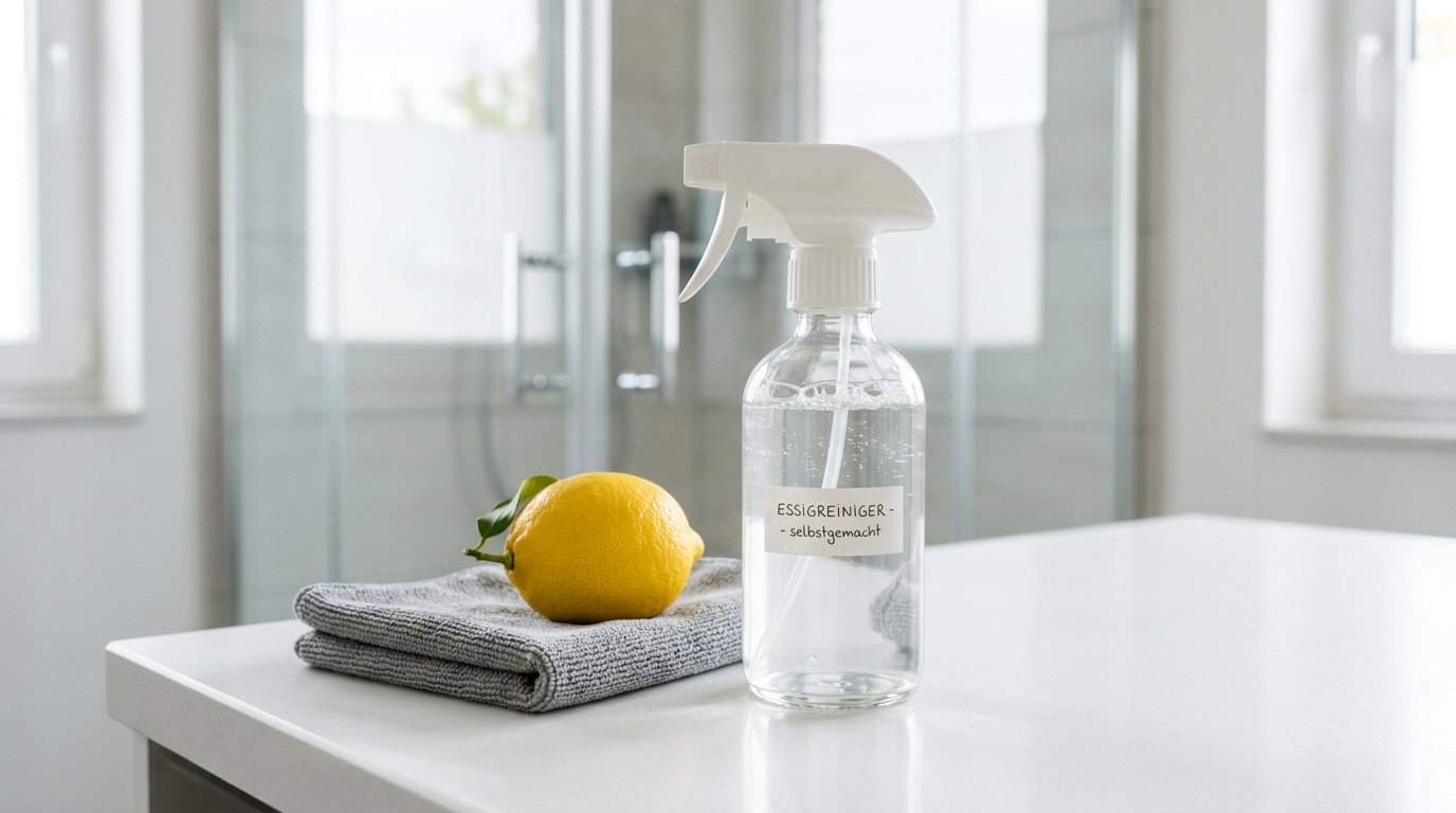 entdecken Sie 7 einfache Gesten zur täglichen Reinigung Ihrer Duschkabine gegen Kalkstein und Seifenablagerungen ohne aggressive Chemikalien