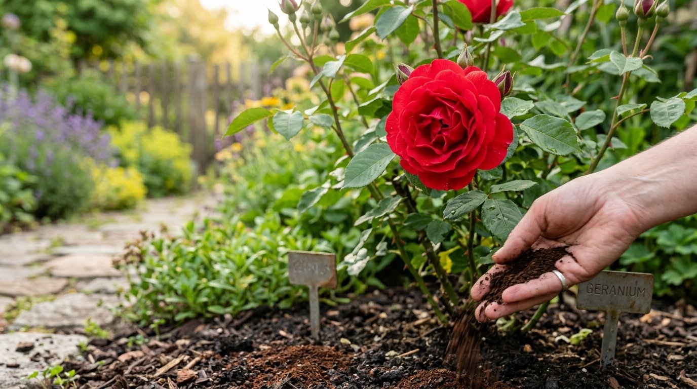 entdecken Sie, wie Kaffeesatz Ihre Rosen natürlich düngt und üppig zum Blühen bringt – ganz ohne chemische Mittel und kostenlos