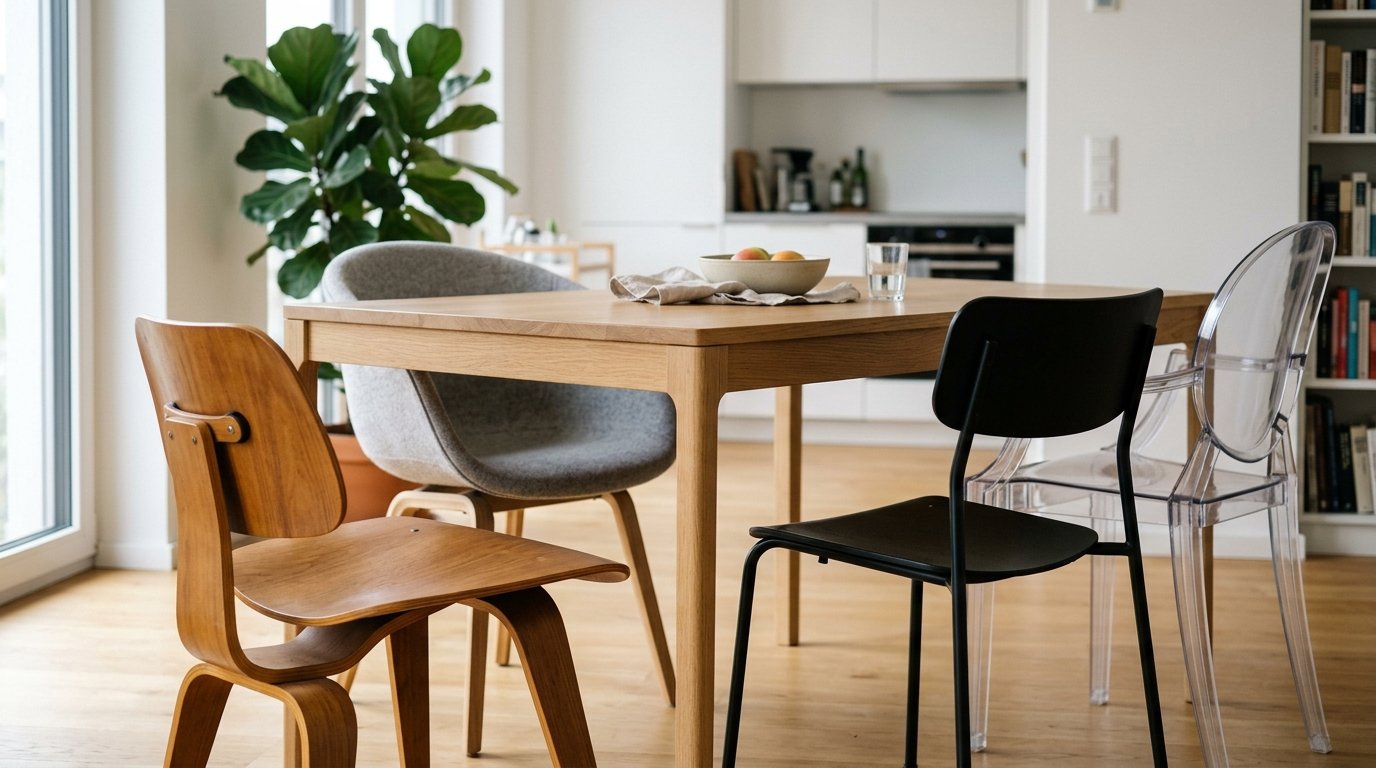 verschiedene stühle kombinieren für einen einzigartigen esstisch: entdecke praktische tipps zur harmonischen gestaltung deines esszimmers mit stilmix